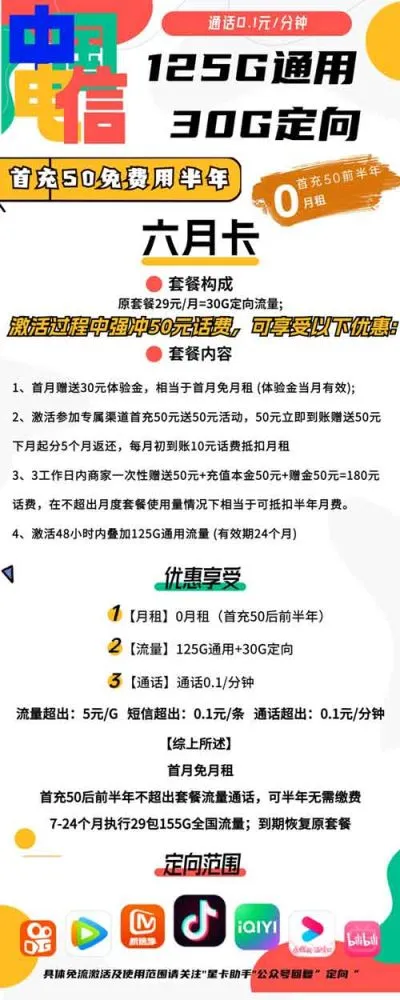 免费查询电信卡流量使用情况?哪种电信卡流量多又便宜?