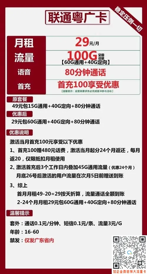 广东联通流量王乐享版(附申请入口)