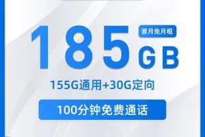 湖南电信星卡29元185G+100分钟版